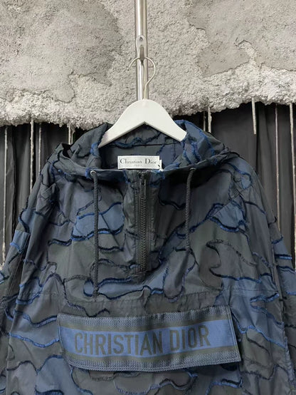 Dior Half-Zip Jacket with Camouflage Pattern