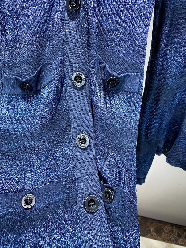 Chanel Striped Knit Cardigan and Tank Set