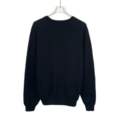 Celine Black Logo Embroidered Wool Sweater