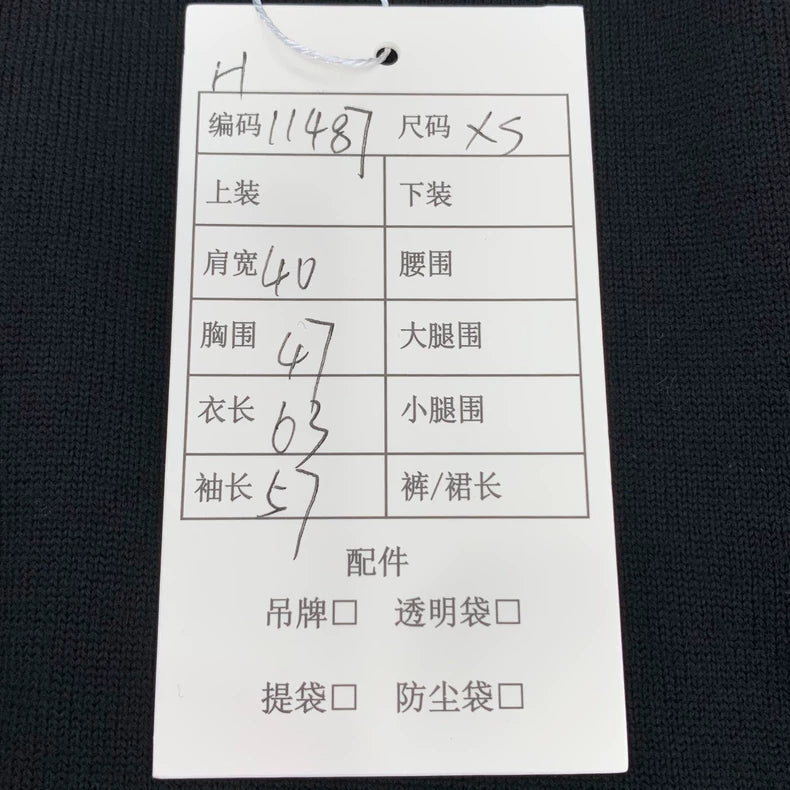 Celine Black Logo Embroidered Wool Sweater