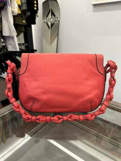 Loewe Red Woven Shoulder Bag 24cm