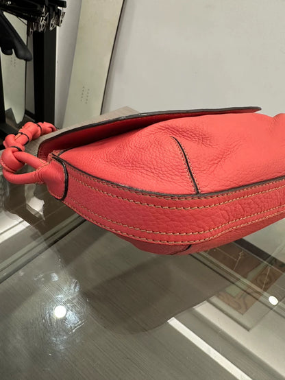 Loewe Red Woven Shoulder Bag 24cm