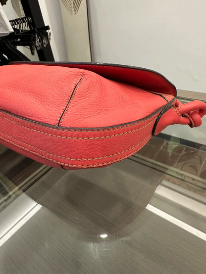 Loewe Red Woven Shoulder Bag 24cm