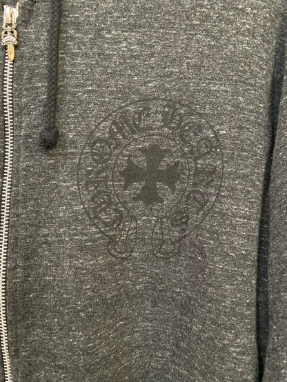 Chrome Hearts Zip-Up Hoodie in Grey