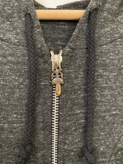 Chrome Hearts Zip-Up Hoodie in Grey