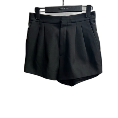 Saint Laurent Black Casual Pleated Shorts