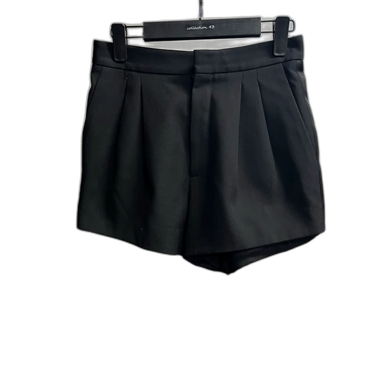 Saint Laurent Black Casual Pleated Shorts