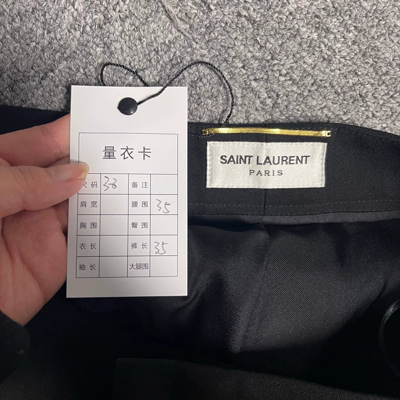 Saint Laurent Black Casual Pleated Shorts