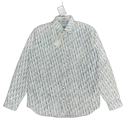 Dior Logo Printed Denim Shirt-yf
