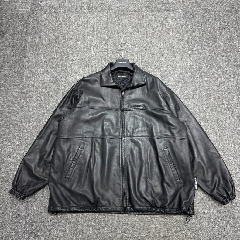 Balenciaga Leather Jacket with Cotton Padding-zp