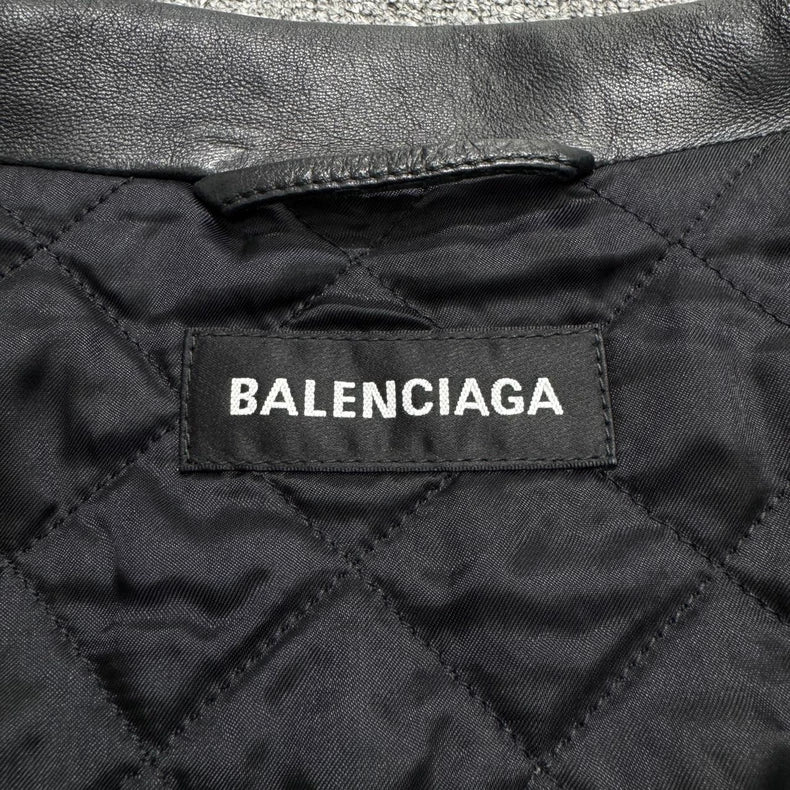 Balenciaga Leather Jacket with Cotton Padding-zp
