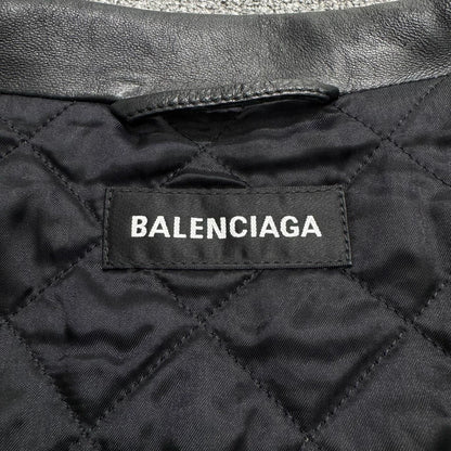 Balenciaga Leather Jacket with Cotton Padding-zp