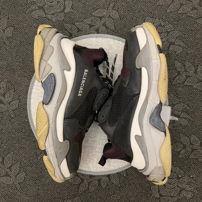 Balenciaga Triple S Sneakers in Black Burgundy