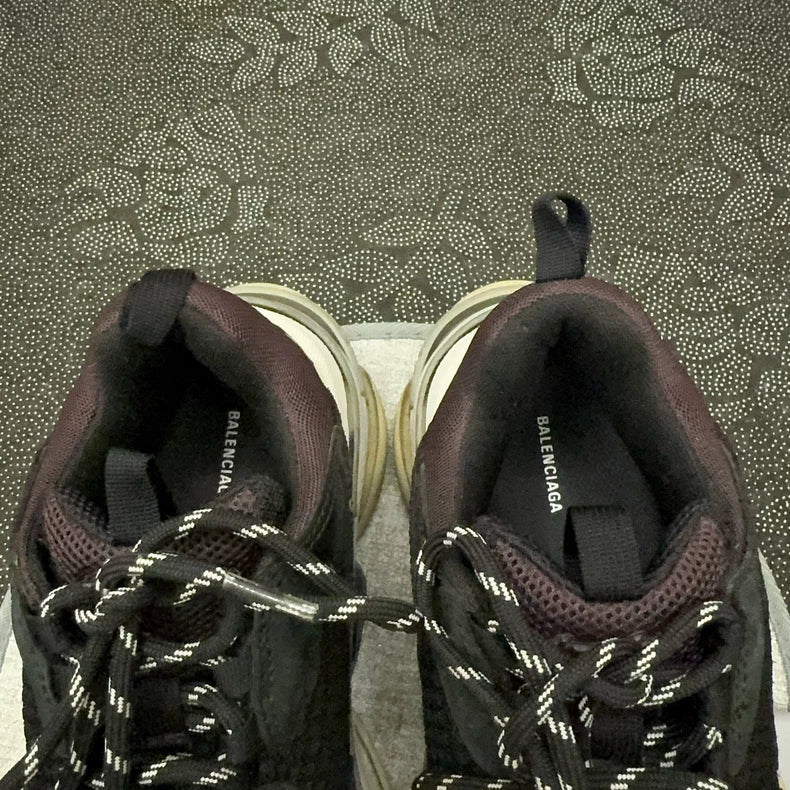 Balenciaga Triple S Sneakers in Black Burgundy
