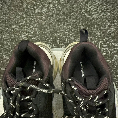 Balenciaga Triple S Sneakers in Black Burgundy