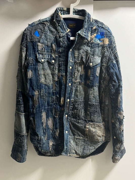 kapital boro sashiko button up shirt