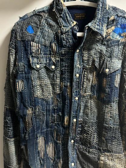 kapital boro sashiko button up shirt