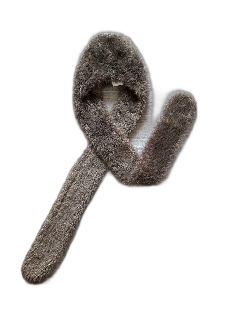 Cornerstone Warm Plush Hooded Scarf-zp