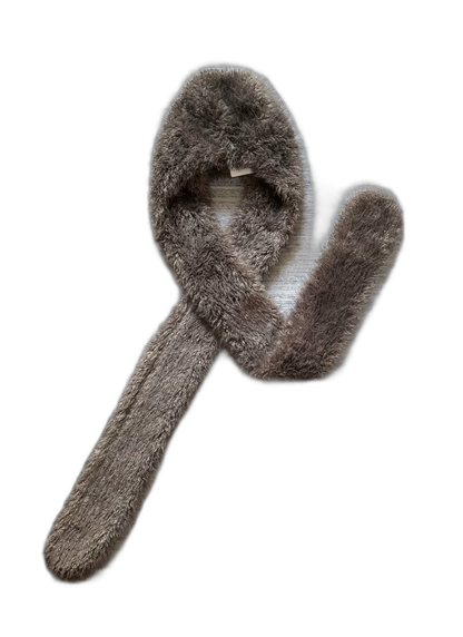 Cornerstone Warm Plush Hooded Scarf-zp