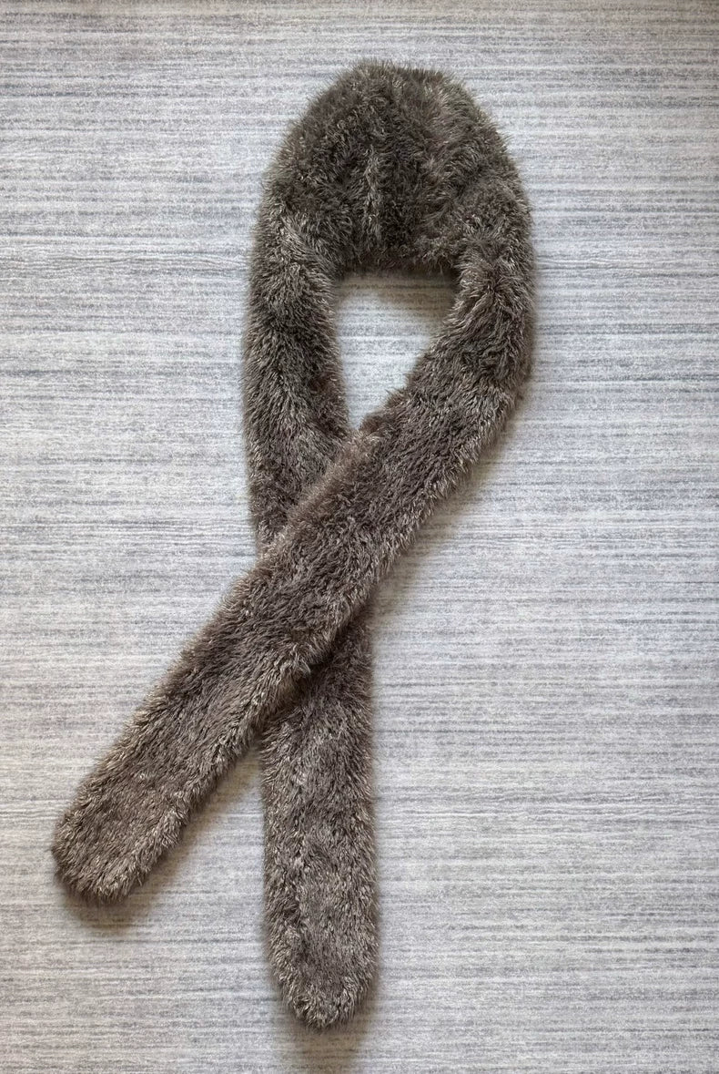 Cornerstone Warm Plush Hooded Scarf-zp