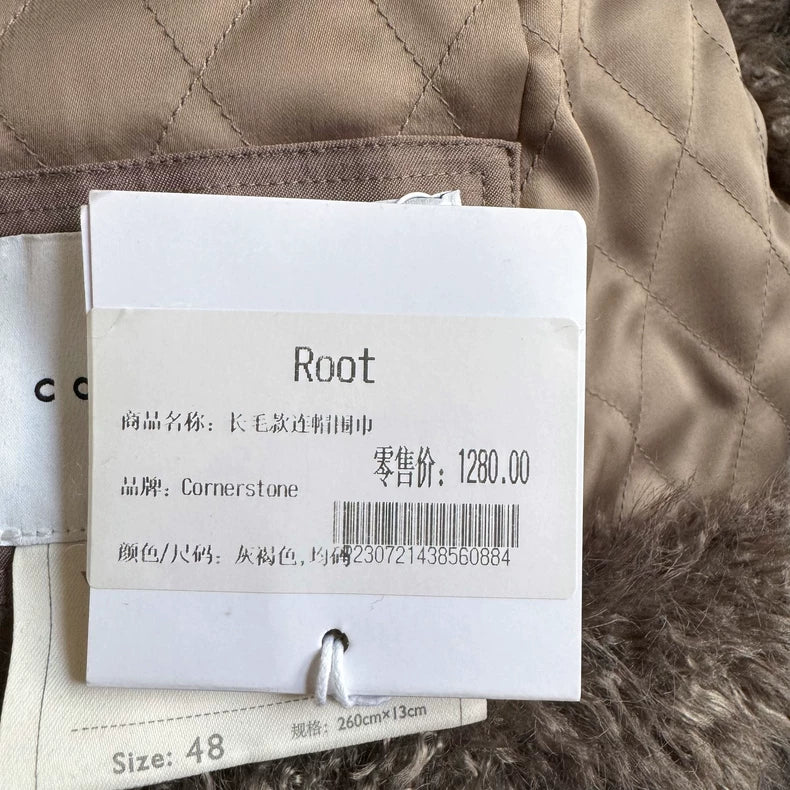 Cornerstone Warm Plush Hooded Scarf-zp