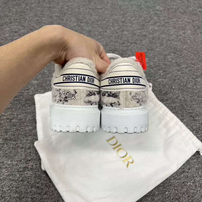 Dior Animal Print Lambswool Sneakers