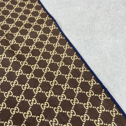 Gucci Blue Reversible GG Logo Wool Scarf