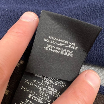 Gucci Blue Reversible GG Logo Wool Scarf