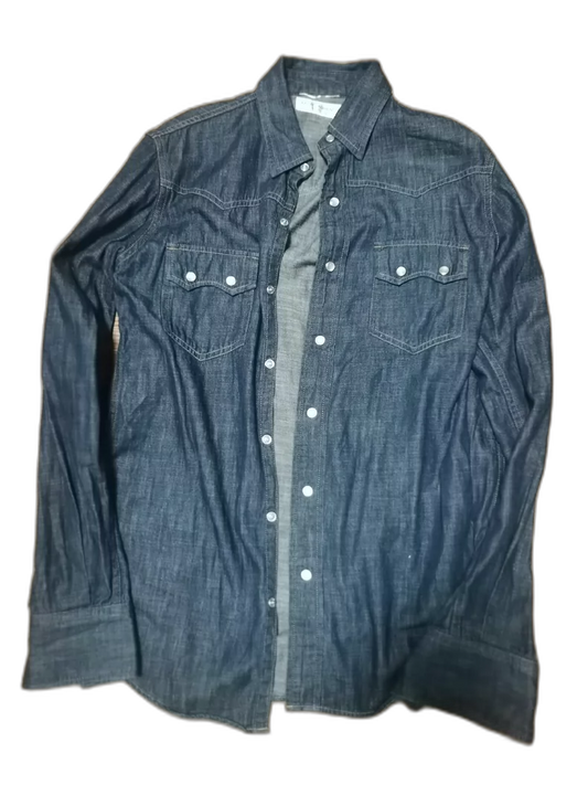 Saint Laurent Paris Denim Button-Up Shirt