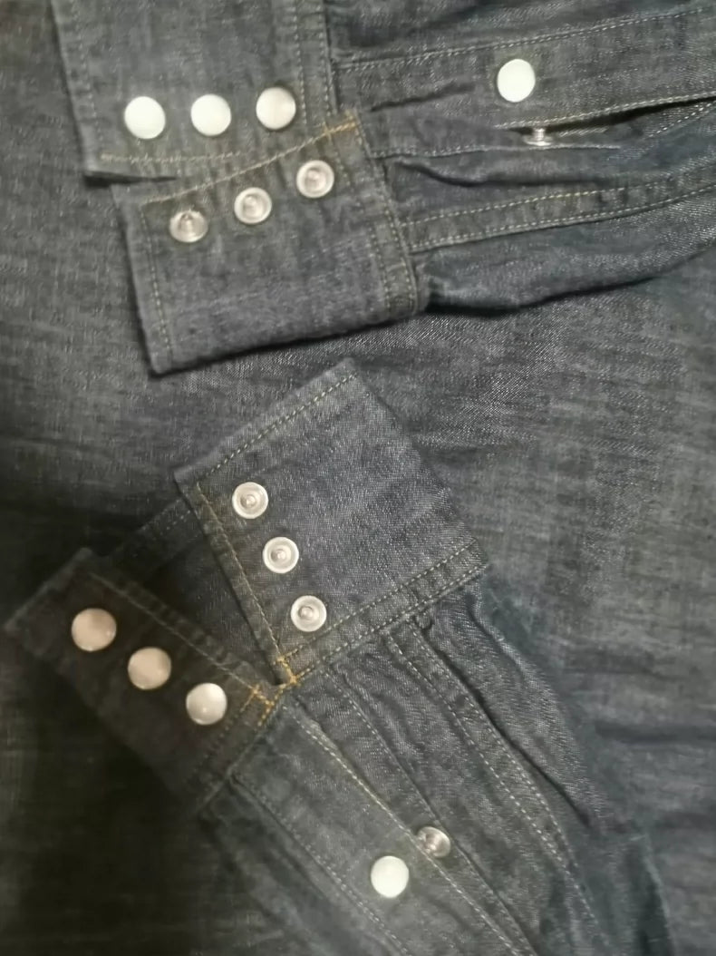 Saint Laurent Paris Denim Button-Up Shirt