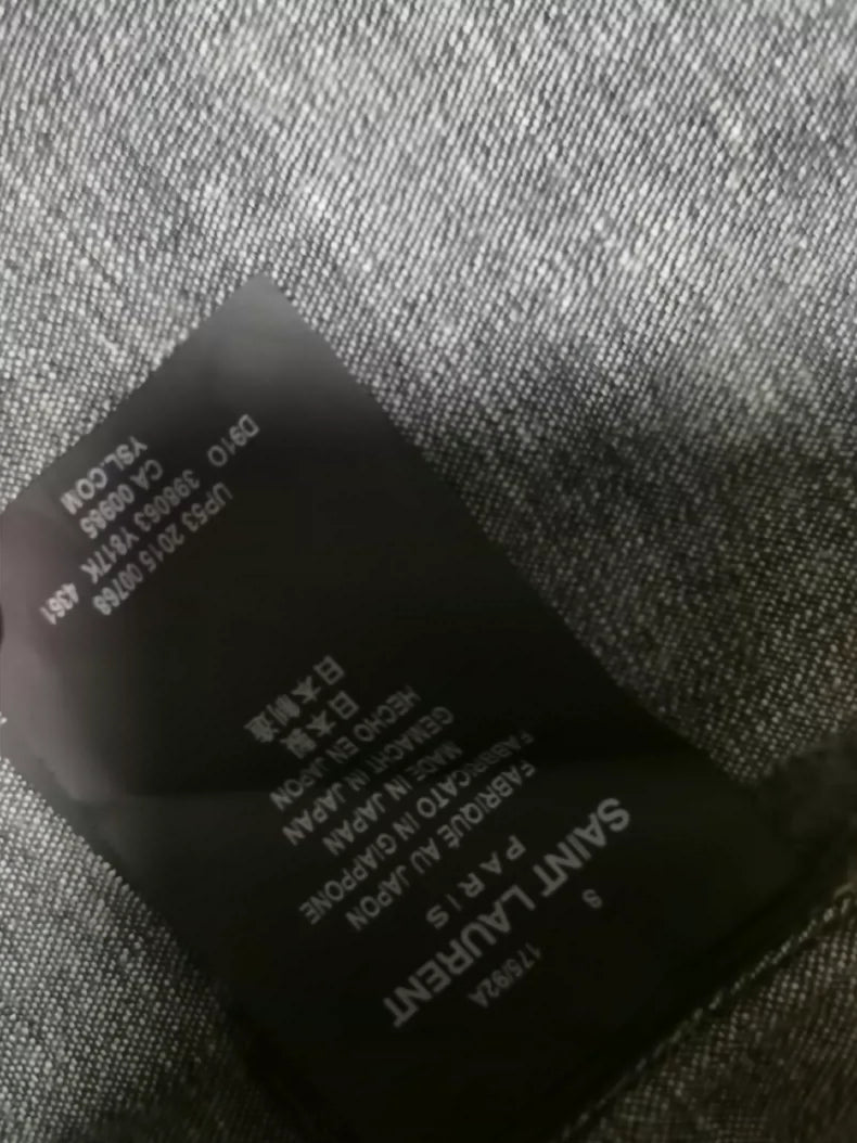 Saint Laurent Paris Denim Button-Up Shirt