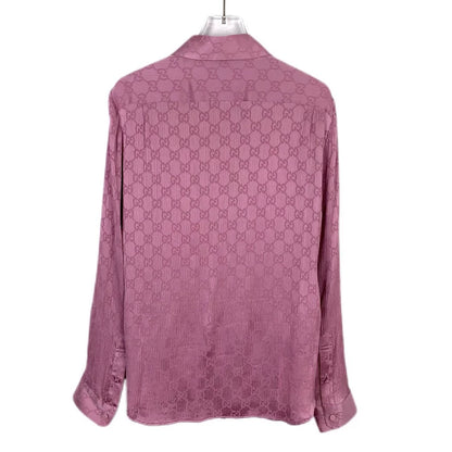 Gucci Pink Silk Long Sleeve Shirt