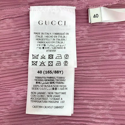 Gucci Pink Silk Long Sleeve Shirt