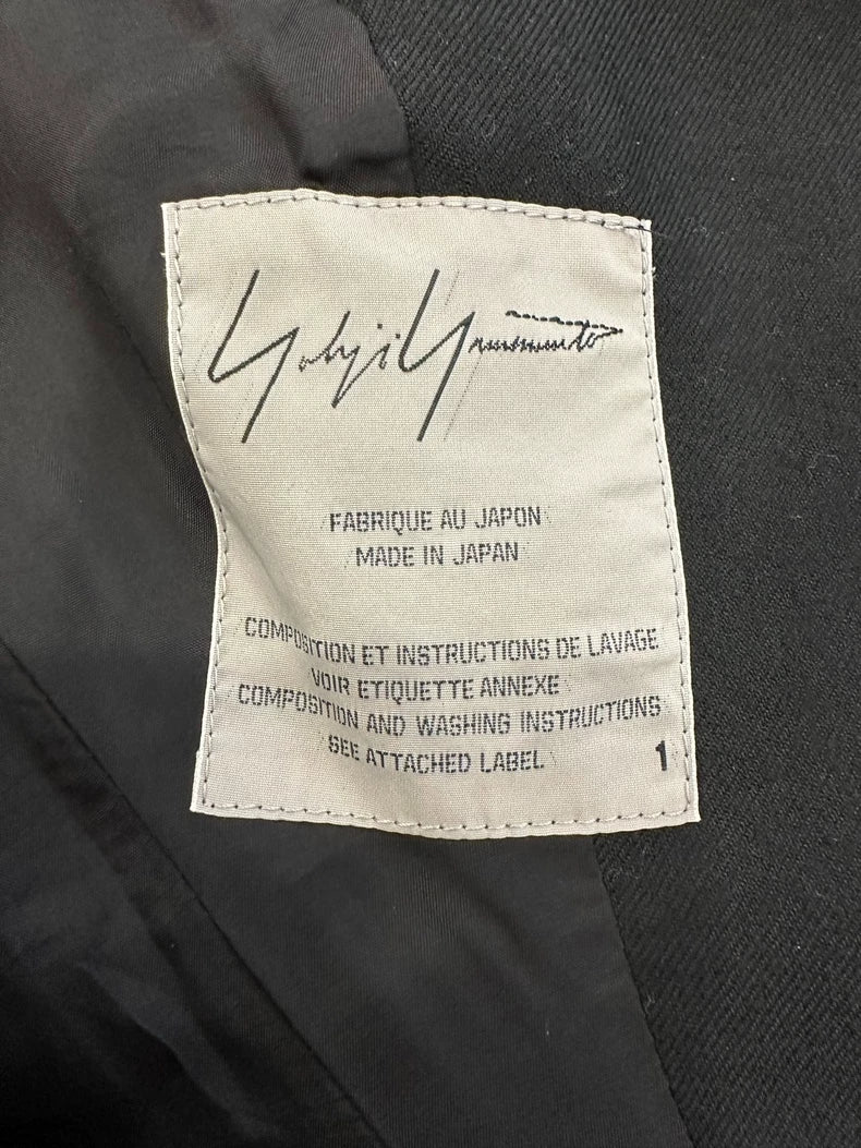 Yohji Yamamoto Black Wool Blazer