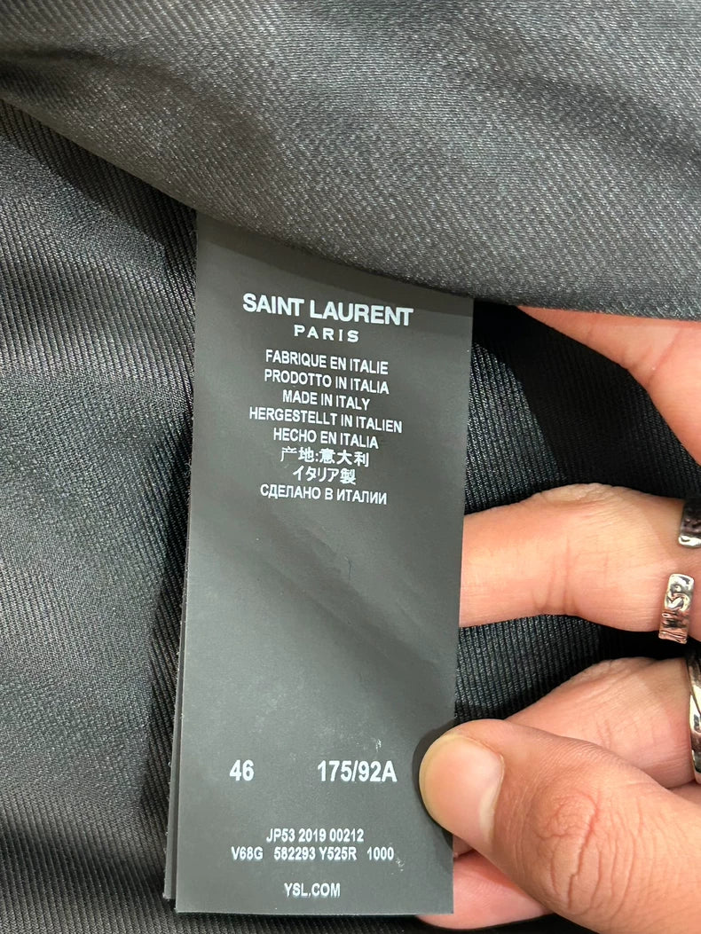 Black Velvet Jacket with Sequins by Saint Laurent