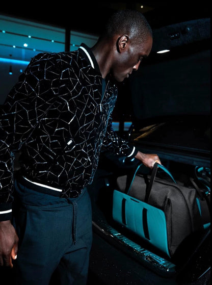 Black Velvet Jacket with Sequins by Saint Laurent