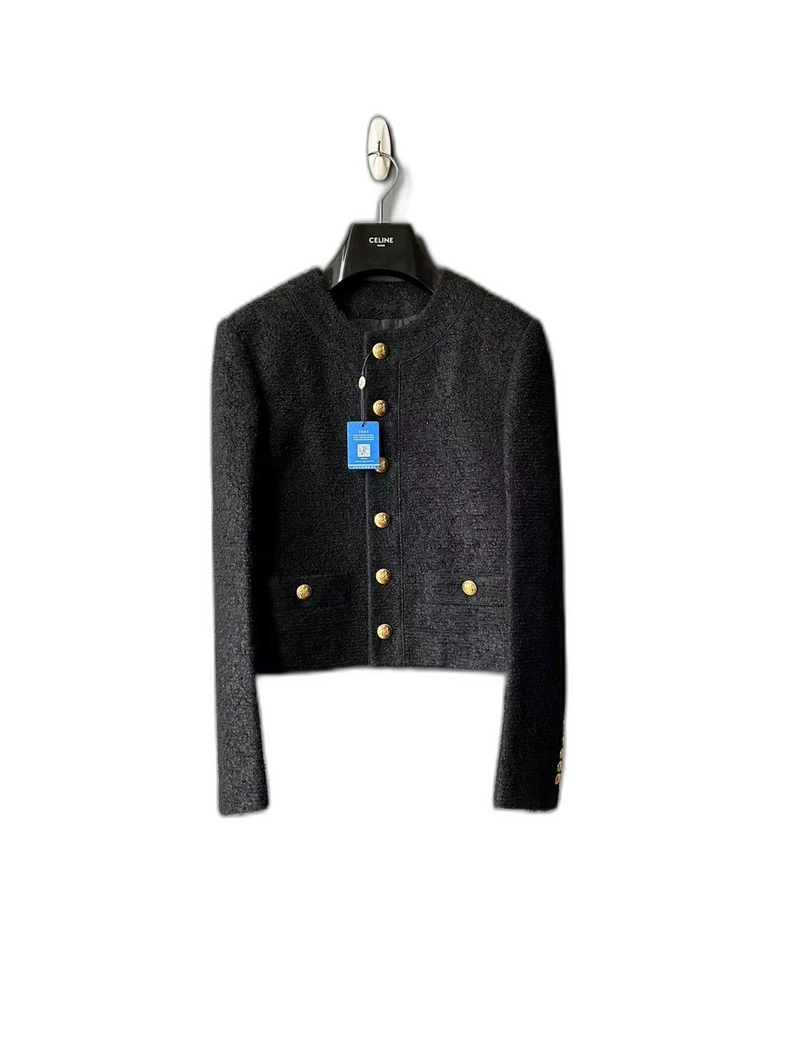 Celine Black Gold Button Jacket