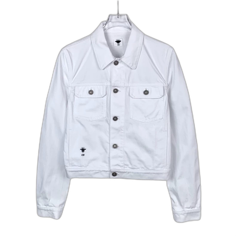White Star Pattern Cotton Jacket