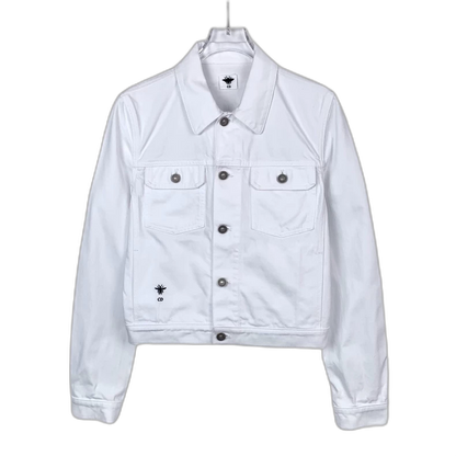 White Star Pattern Cotton Jacket