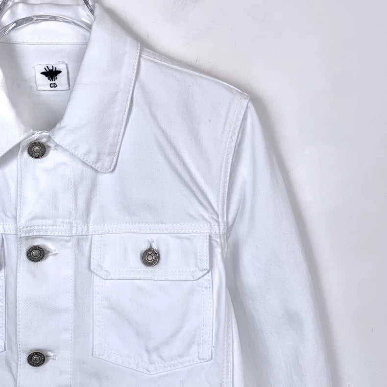 White Star Pattern Cotton Jacket