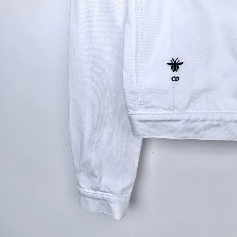 White Star Pattern Cotton Jacket