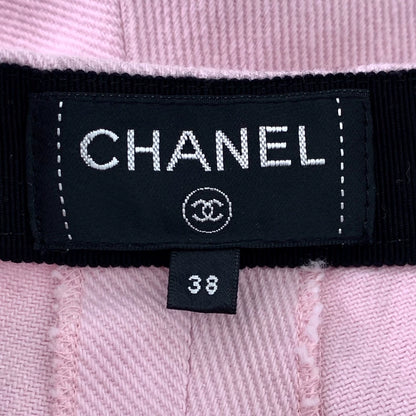 Chanel Pink Sequin Side Cotton Shorts