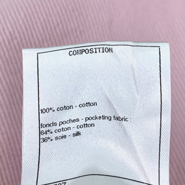 Chanel Pink Sequin Side Cotton Shorts