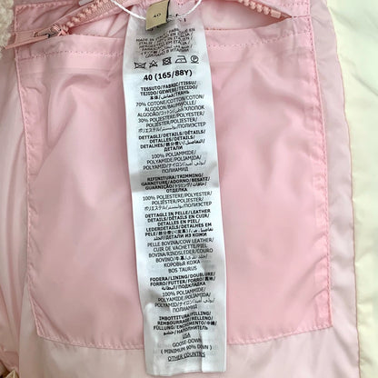 Gucci Pink Logo Hoodie Puffer Jacket