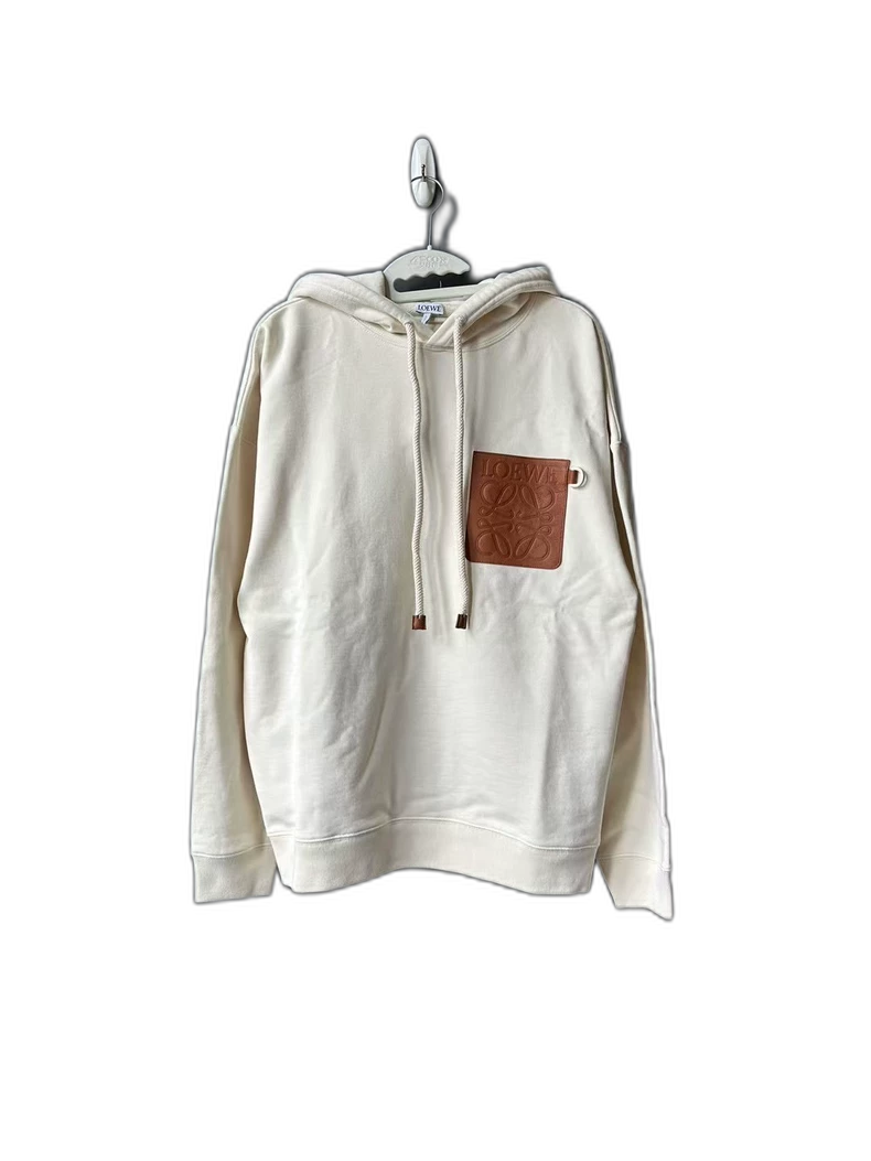 Loewe Leather Patch Hoodie Sweatshirt