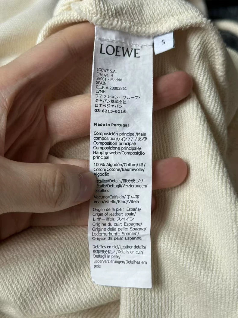 Loewe Leather Patch Hoodie Sweatshirt