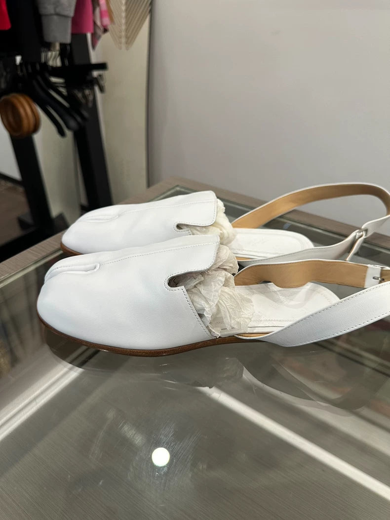 Maison Margiela White Tabi Shoes Size 38