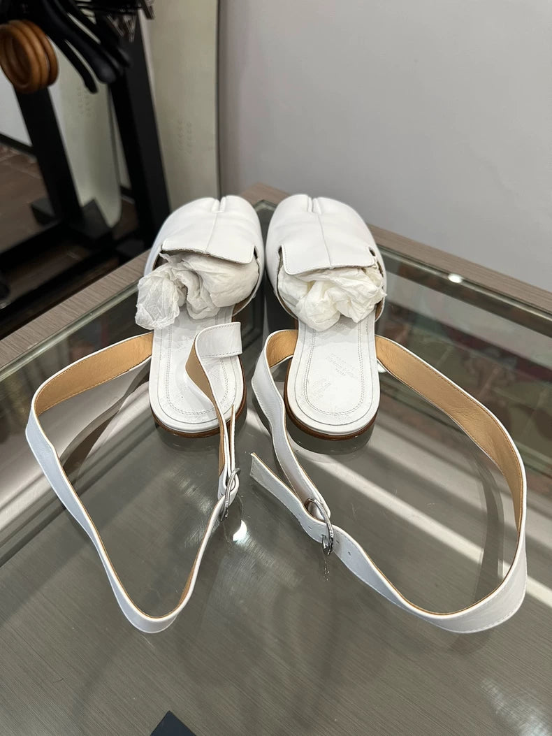 Maison Margiela White Tabi Shoes Size 38