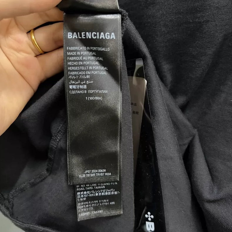 Balenciaga Black Short Sleeve Logo T-Shirt