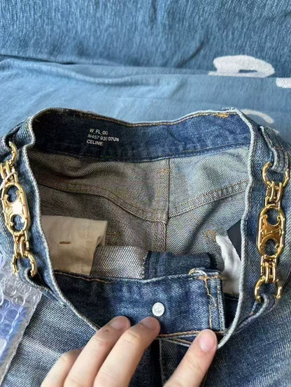 Celine Dylan Denim Jeans with Flare Legs